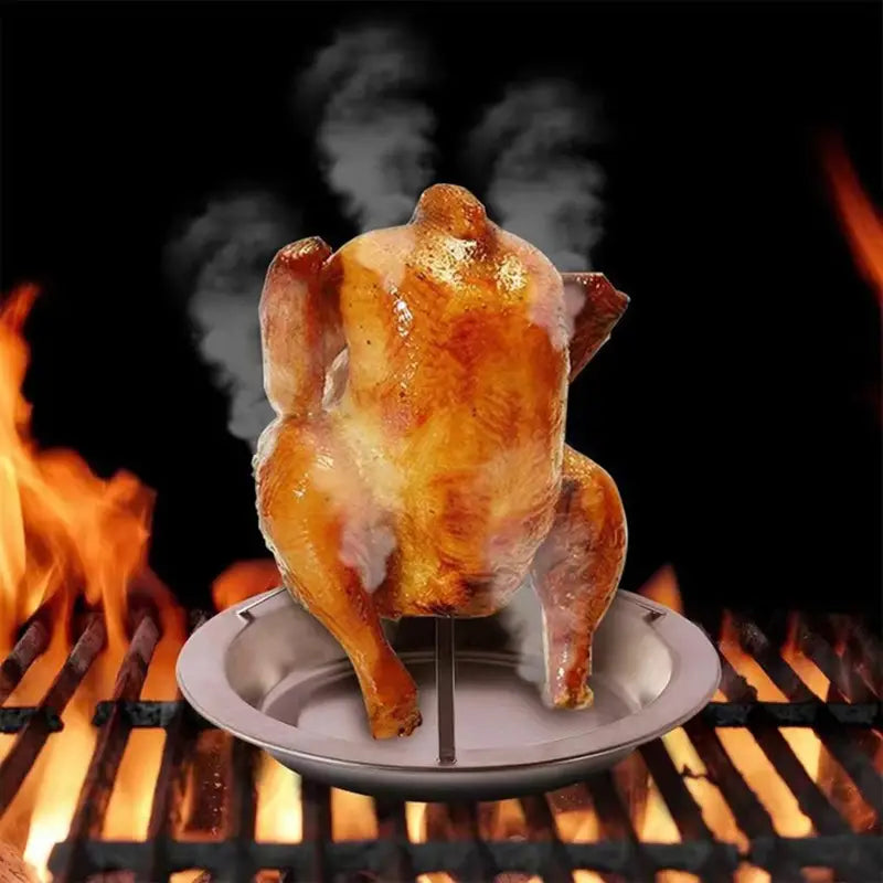 Stainless Steel Chicken Roaster Rack for BBQ & Turkey