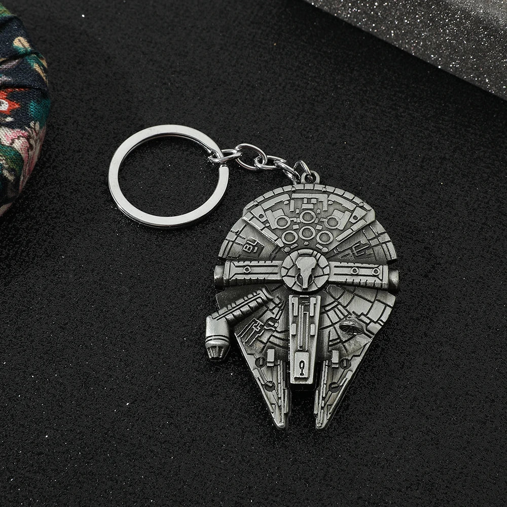Millennium Falcon Metal Pendant Keyring