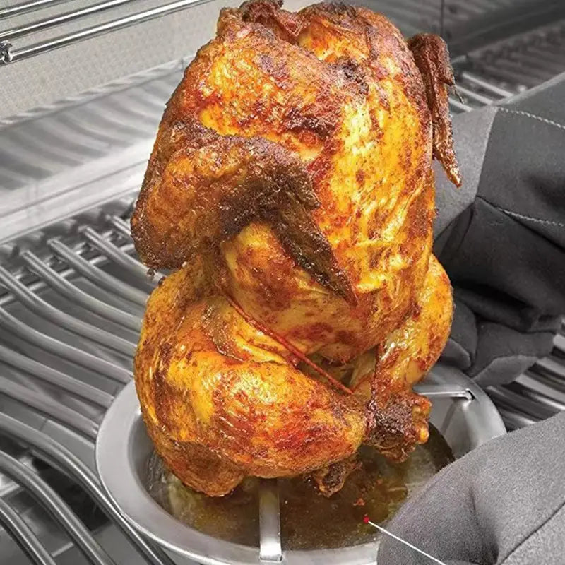 Stainless Steel Chicken Roaster Rack for BBQ & Turkey