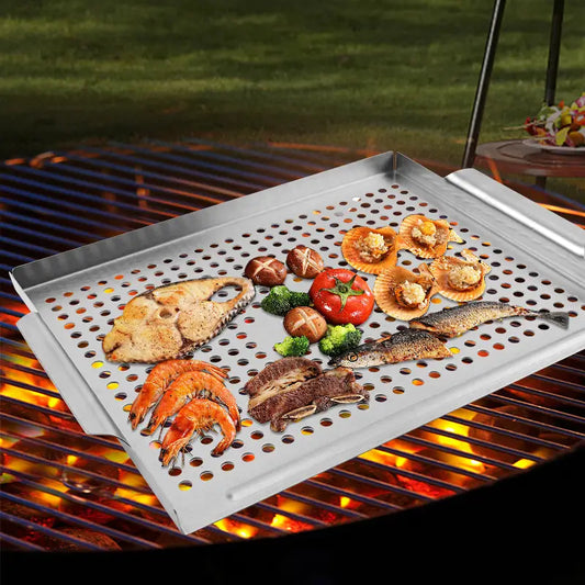 Stainless Steel Grill Basket for Vegetables and Fruit