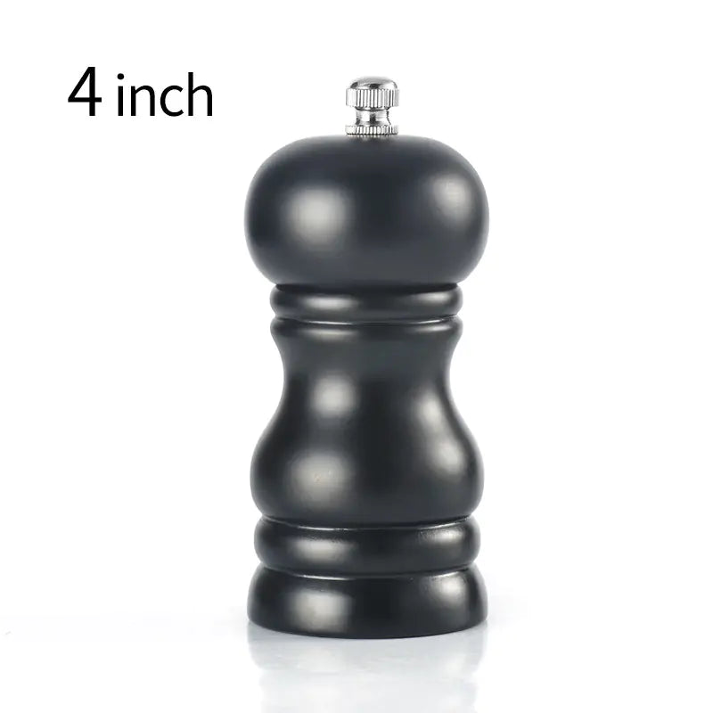 4-Inch Solid Wood Pepper Grinder for Fresh Black Pepper