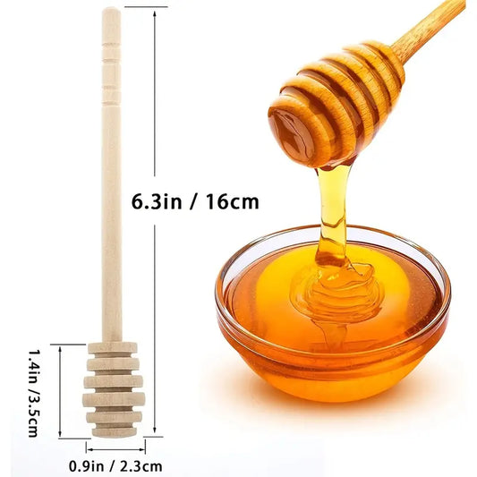Wooden Honey Mixing Stick Set - Eco-Friendly Kitchen Tools