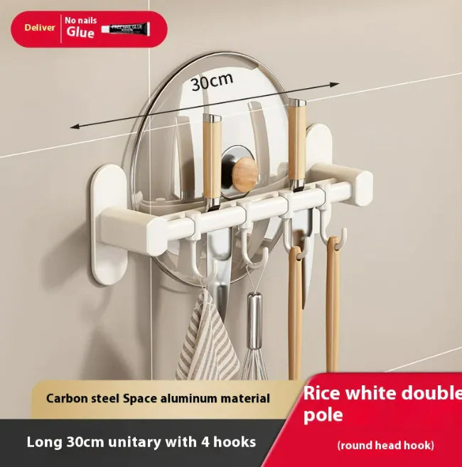 Aluminum Punch-Free Hook Rack