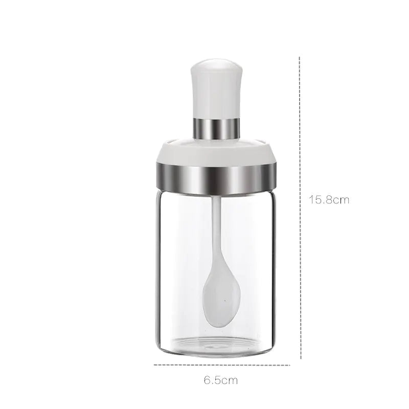 Moisture-Proof Glass Salt Shaker for Kitchen Use