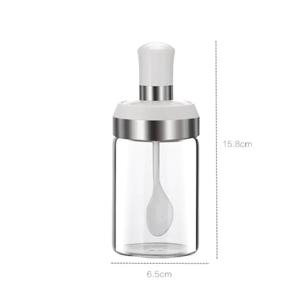 Moisture-Proof Glass Salt Shaker for Kitchen Use