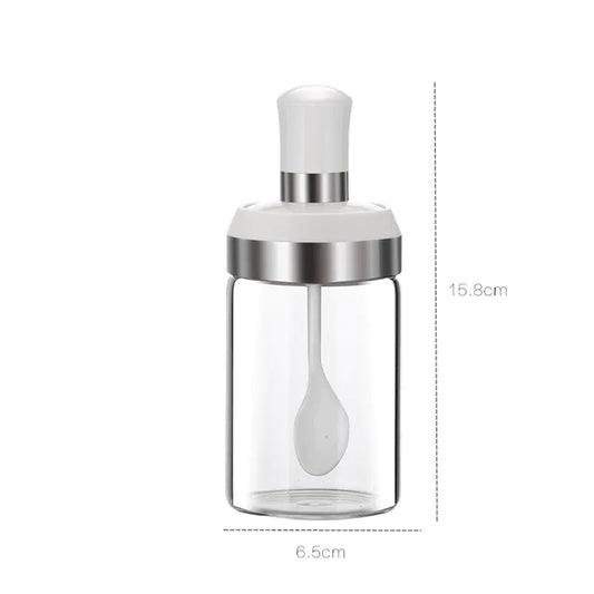 Moisture-Proof Glass Salt Shaker for Kitchen Use