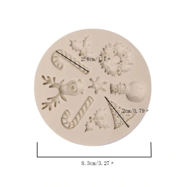 Christmas Silicone Molds for Cake Decorations (Set)