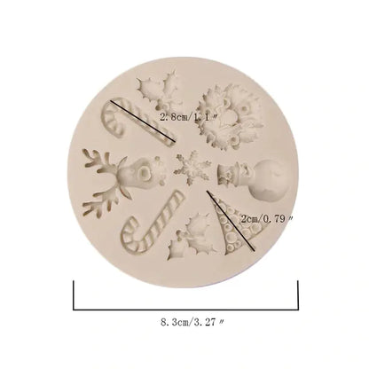 Christmas Silicone Molds for Cake Decorations (Set)