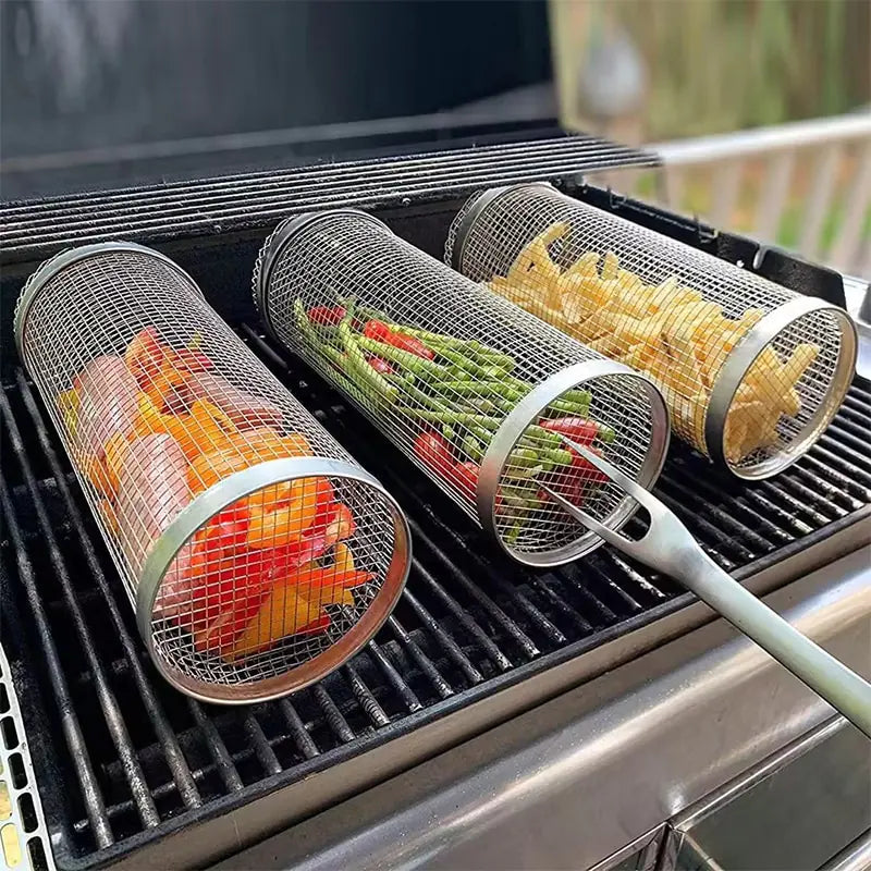 BBQ Basket Stainless Steel Grill Outdoor