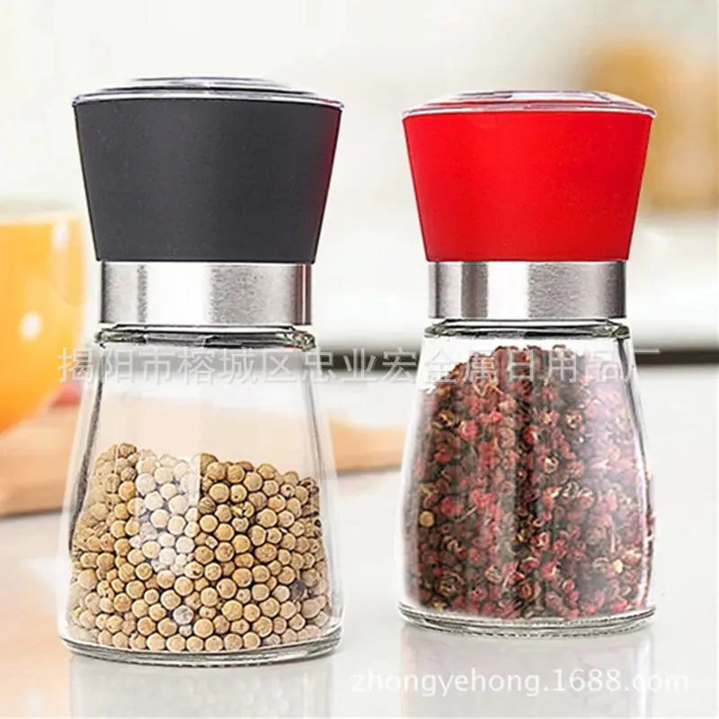 Creative Hand Glass Grinder with Pepper Mill