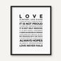 Love is Patience – Inspirational Canvas Wall Art