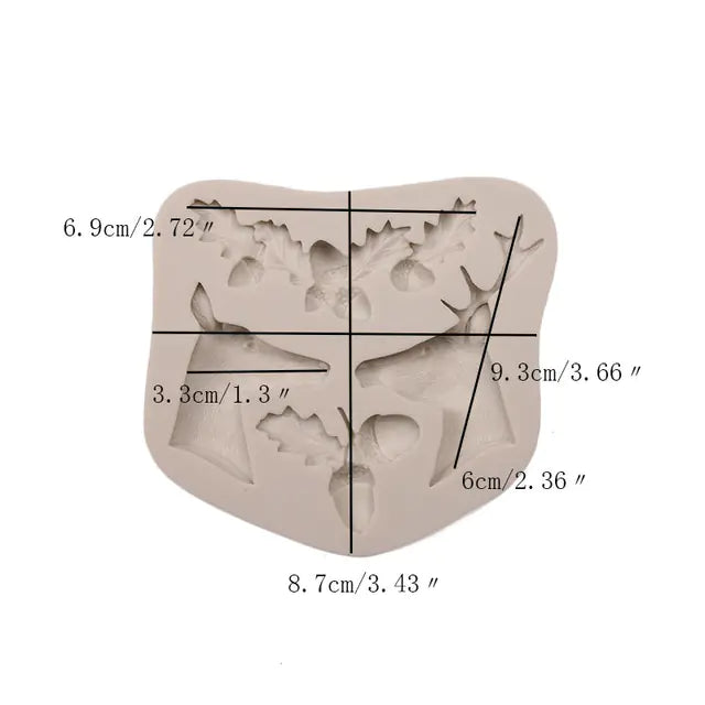 Christmas Silicone Molds for Cake Decorations (Set)