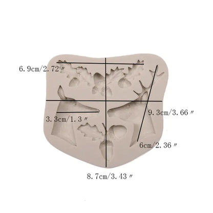 Christmas Silicone Molds for Cake Decorations (Set)