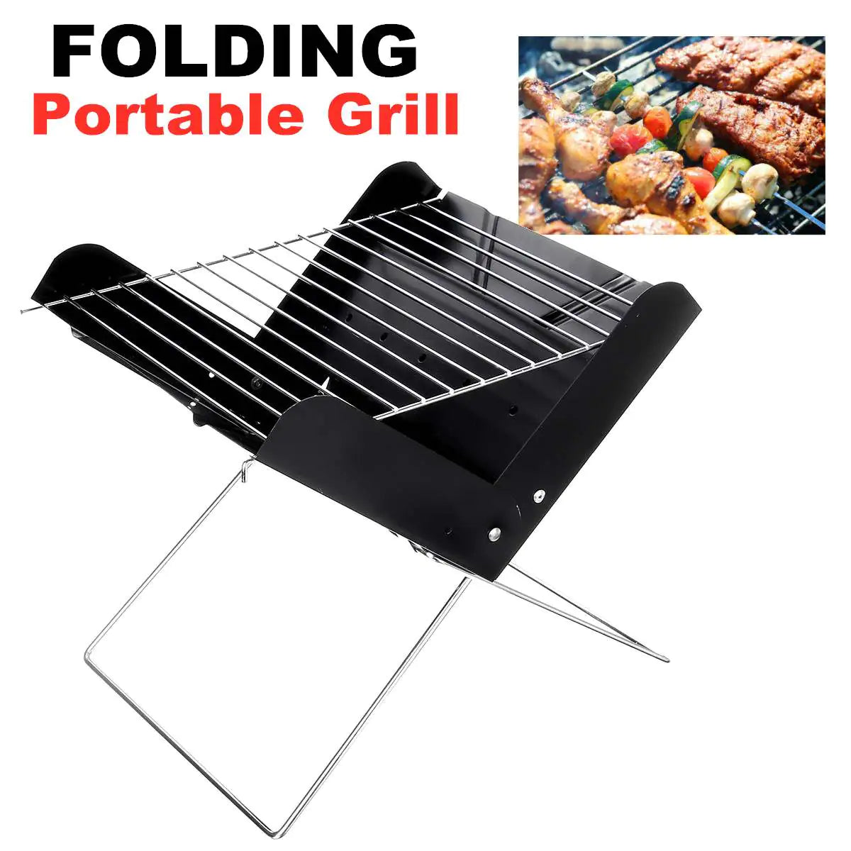Outdoor Folding BBQ Grill - Small X-Type Design