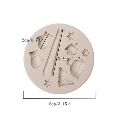 Christmas Silicone Molds for Cake Decorations (Set)