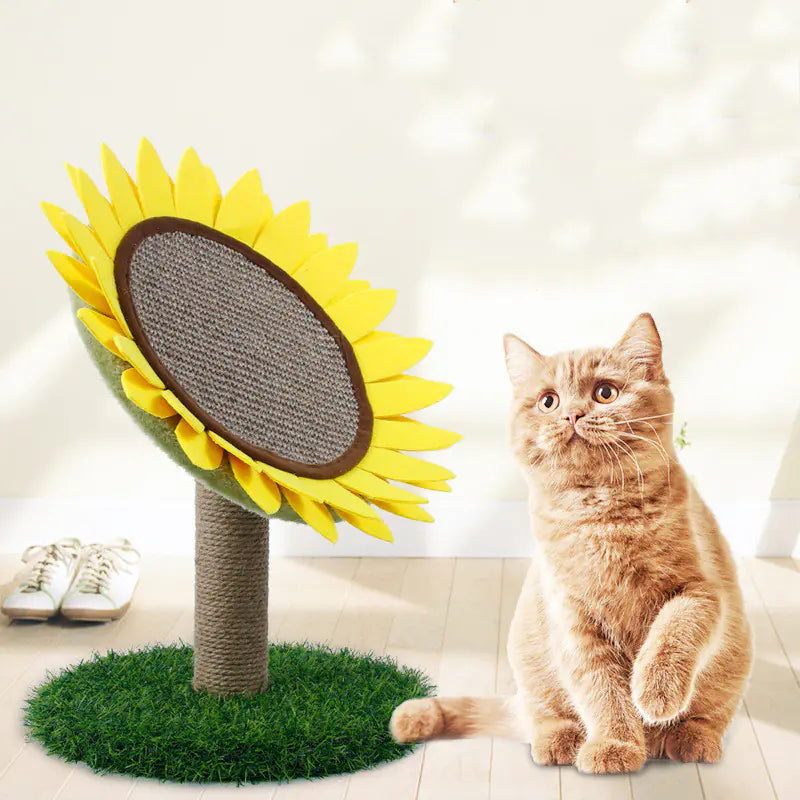 Sunflower Cat Scratching Pad - Round Cat Toy