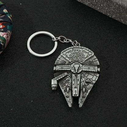 Millennium Falcon Metal Pendant Keyring