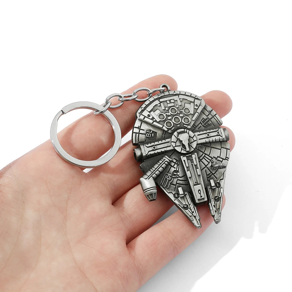 Millennium Falcon Metal Pendant Keyring