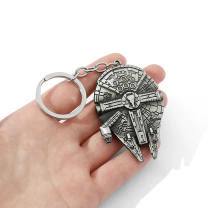 Millennium Falcon Metal Pendant Keyring