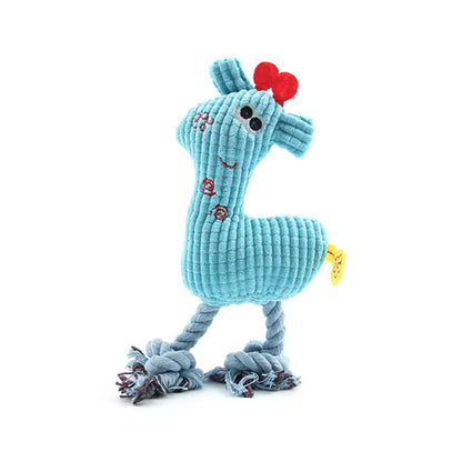 Plush Dog and Cat Toys with Sound - Corn and Fawn