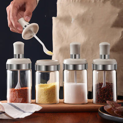 Moisture-Proof Glass Salt Shaker for Kitchen Use