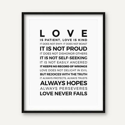 Love is Patience – Inspirational Canvas Wall Art