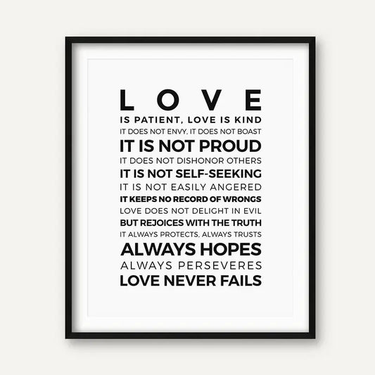 Love is Patience – Inspirational Canvas Wall Art