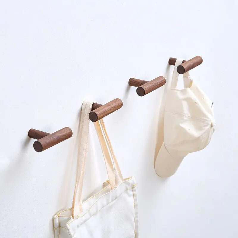 Wood Hooks Hanger Wall