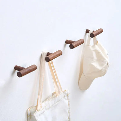 Wood Hooks Hanger Wall