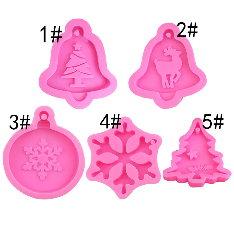 Silicone Molds for Christmas Tree, Snowflake, and Cake