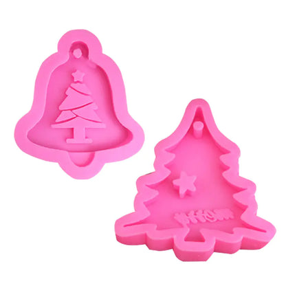Silicone Molds for Christmas Tree, Snowflake, and Cake