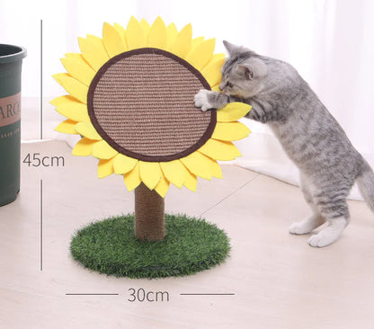 Sunflower Cat Scratching Pad - Round Cat Toy