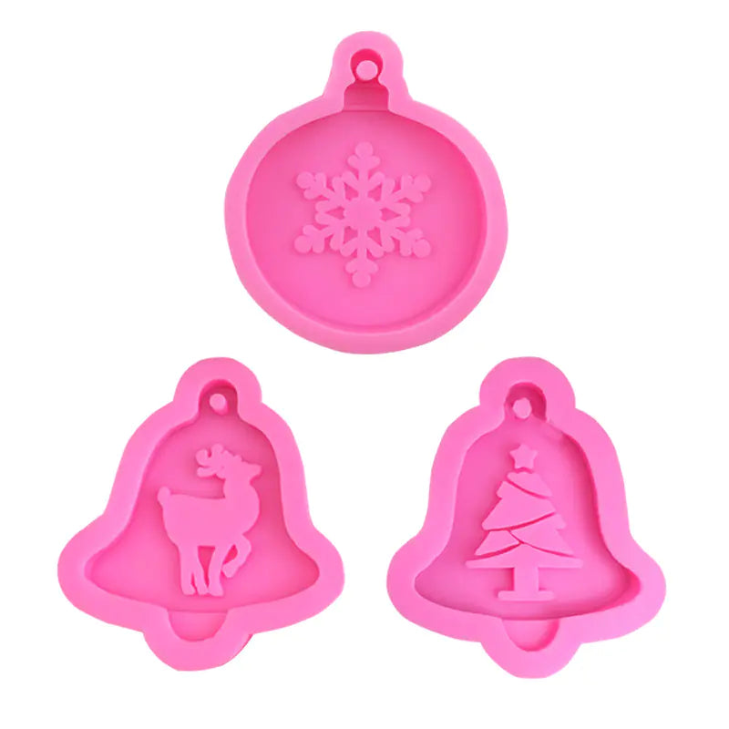 Silicone Molds for Christmas Tree, Snowflake, and Cake