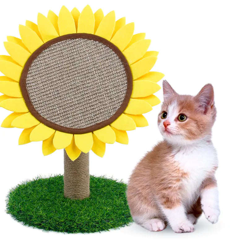 Sunflower Cat Scratching Pad - Round Cat Toy