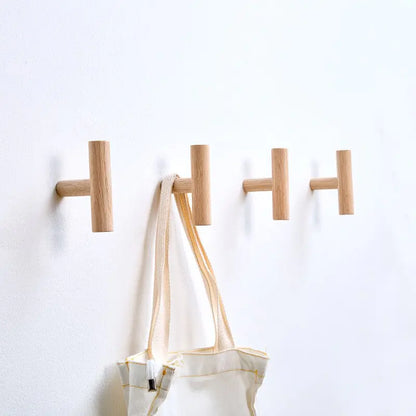 Wood Hooks Hanger Wall