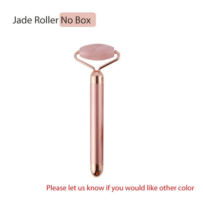 3-in-1 Vibrating Jade Roller & Eye Press Set: Electric Facial Massager