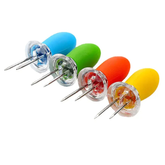 Stainless Steel Corn Holders - Portable BBQ Forks (2 pcs)